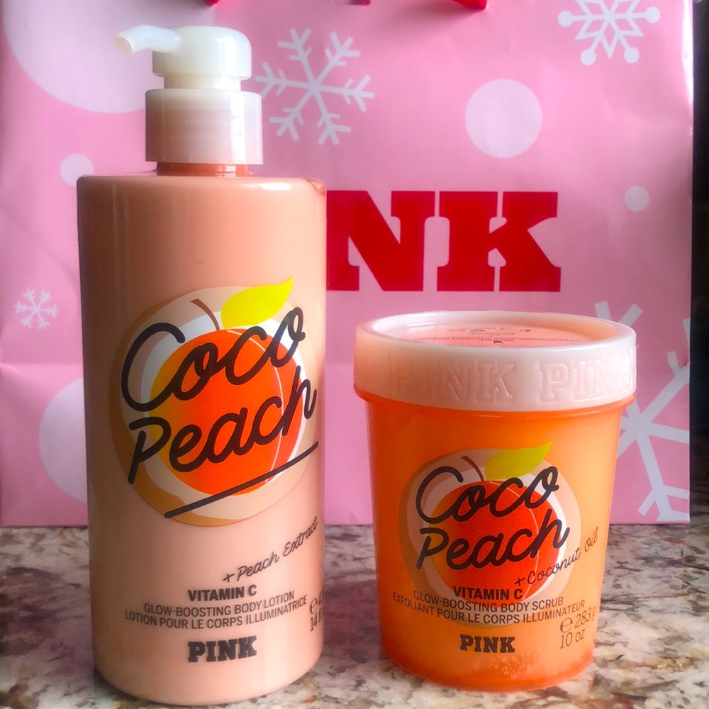 Bundle: PINK COCO PEACH 🍑 Glow-Boosting Body Scrub and Body Glow-Boosting Scrub